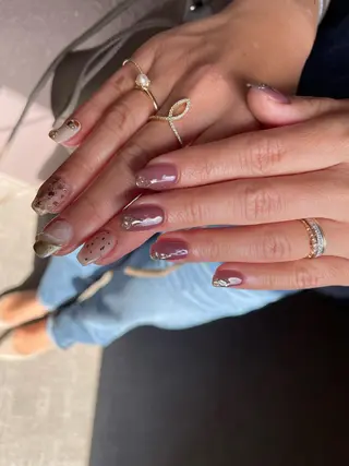 ロング カラー ヘアアレンジ キッズ ネイル マツエク・マツパ 福田 加奈のネイルデザイン