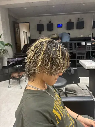 ショート メンズ メンズパーマ特化💈 髙木颯太💈のヘアスタイル