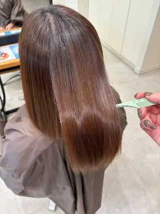 ショート パーマ 髪質改善/暗髪カラー ヘアアレンジ/ｽﾐﾚのヘアスタイル