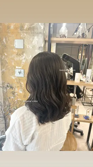 ミディアム rio￤ブラウン￤暗 髪￤縮毛矯正🌙のヘアスタイル