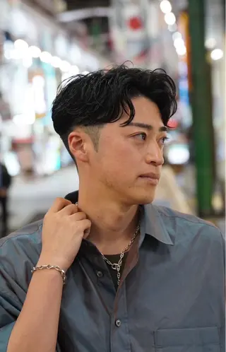 ショート パーマ メンズ ヒロ銀座 新橋日比谷口店所属・安田 遥のヘアスタイル