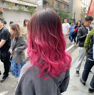 セミロング カラー ピンクベージュ/新潟 万代/高橋桃葉🍑のヘアスタイル