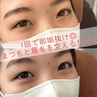 マツエク・マツパ アイブロウ 阿部 知世のマツエク・マツパデザイン