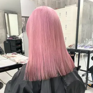 セミロング ハイトーン×エクステ 💞くるみのヘアスタイル