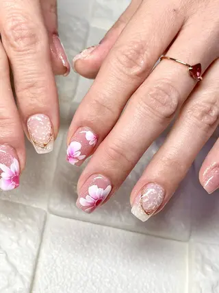 ミディアム ネイル まり りぃ〜んのネイルデザイン