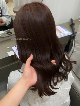 セミロング カラー 中村 心春のヘアスタイル
