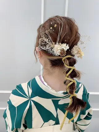 セミロング ヘアアレンジ 🦖鶴岡香純🦖 育休中のヘアスタイル