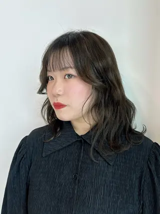 ミディアム カラー GiseL博多 HiROEのヘアスタイル