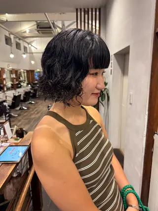 ショート パーマ MOK大阪梅田店 Asahiのヘアスタイル