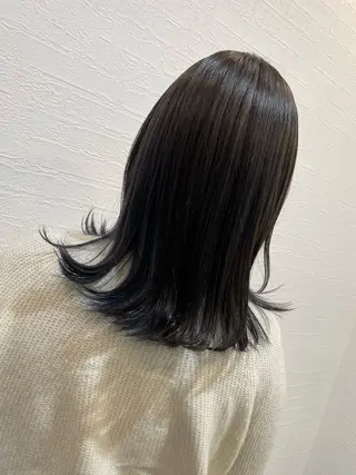 ミディアム カラー 髪質改善 個室美容室 calm 新田 美容院【カルム】所属・【カルム】 スズキのヘアスタイル