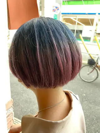 ショート カラー パーマ ヘアアレンジ メンズ キッズ ネイル マツエク・マツパ emu所属・🌈髪質改善・美髪矯 正・平野瀬乃🌈のヘアスタイル