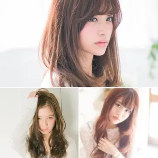 ミディアム カラー パーマ ヘアアレンジ メンズ キッズ ネイル premier modelsのヘアスタイル