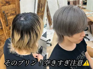 セミロング 縮毛矯正/ブリーチ なしダブルカラー輝希のヘアスタイル