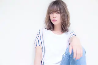 ミディアム カラー パーマ 髪質改善/縮毛矯正/ ボブ/店長/槌矢圭悟のヘアスタイル