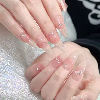 ネイル 長いだし/スカルプ/ パラシェルN.oneのネイルデザイン