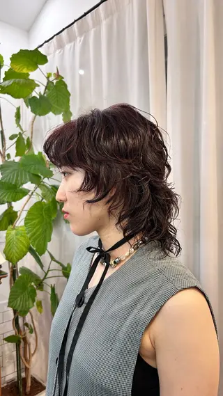 ミディアム パーマ gemhair&makeup所属・Fuka／艶カラー ／ケアカラー／パーマのヘアスタイル