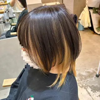 ミディアム カラー 若狭 彩花のヘアスタイル