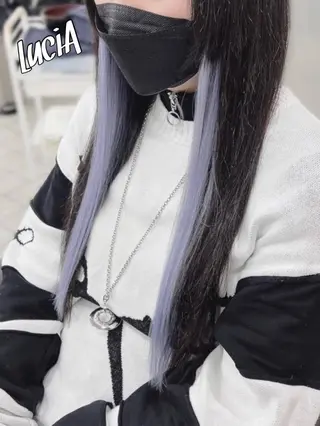 ロング カラー エクステ LuciAのヘアスタイル