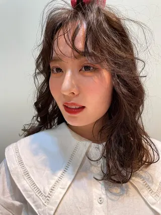 ミディアム パーマ uyu所属・♡kyoka /  uyu♡のヘアスタイル