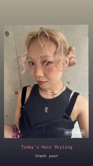 セミロング ヘアアレンジ la fith所属・rico_by ヘアとアイブロウのヘアスタイル