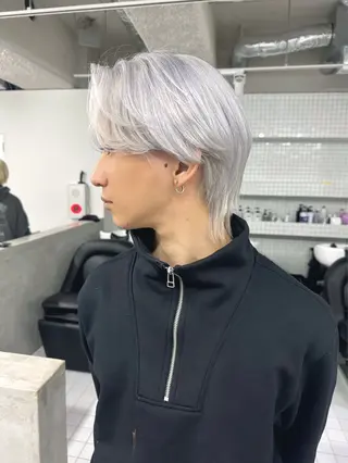 ショート カラー メンズ ハイトーン/ピンク カラー/めい🎀のヘアスタイル