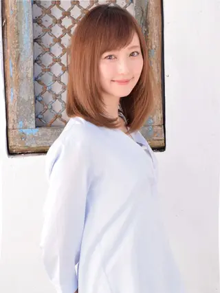 セミロング カラー パーマ ヘアアレンジ ネイル マツエク・マツパ Londideal 高橋ヒロシのヘアスタイル