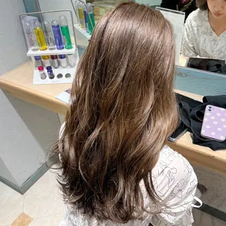 セミロング カラー 髪質改善/縮毛矯正 松原和志のヘアスタイル