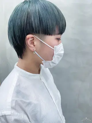 ショート nuu所属・💜ショート💜 ウルフ、ボブ二色亜美のヘアスタイル