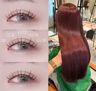 ロング 韓国風顔まわり/ベー ジュ/マツエク♡美咲のマツエク・マツパデザイン