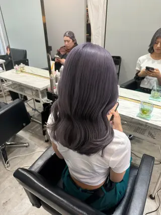 セミロング 🩶ブリーチ/ レイヤー🩶フミカのヘアスタイル