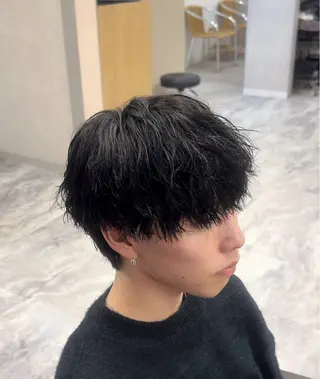 パーマ メンズ 杉村 一輝のヘアスタイル