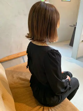 ミディアム レイヤー/韓国ヘア 杉浦結梨のヘアスタイル