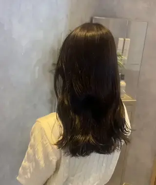 ロング カラー ヘアアレンジ 一ノ谷 優妃のヘアスタイル