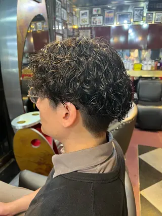 ショート パーマ メンズ 横浜ロングミディアム レイヤー/ 平林侑馬のヘアスタイル