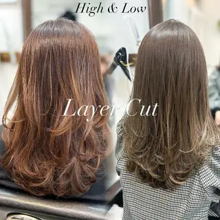 セミロング 顔周りレイヤー/ボブ 銀座✨中野まさひろのヘアスタイル