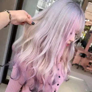 カラー 栄/デザイン/ ブリーチ/琉輝のヘアスタイル