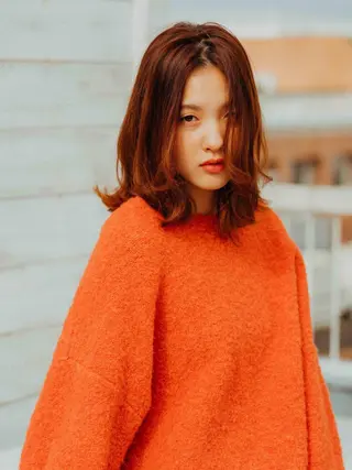 セミロング カラー パーマ ヘアアレンジ メンズ キッズ ネイル マツエク・マツパ unu hair所属・藤井 仁紀のヘアスタイル