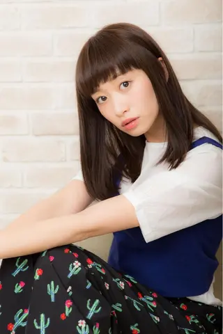 ミディアム 💎小顔前髪&髪質 改善カラー💎片桐のヘアスタイル