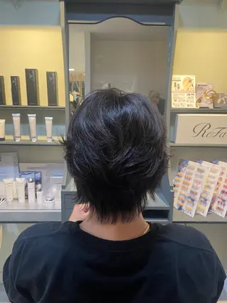 ショート メンズ wakana／ カット／ハイライトのヘアスタイル