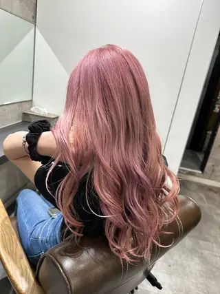 ロング カラー 難波ブリーチカラー 伊藤洋輝のヘアスタイル