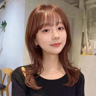 ミディアム カラー SAKI 新宿のヘアスタイル