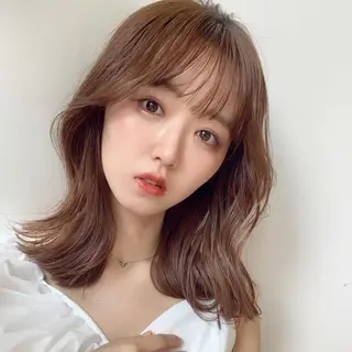 ミディアム レイヤー専門家 ダブルカラー修のヘアスタイル