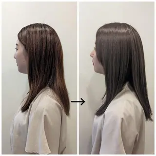 ミディアム カラー R hair🧡 伊藤美和🤎のヘアスタイル