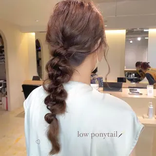 ヘアアレンジ mizuki/ピンク ベージュ.レイヤーのヘアスタイル