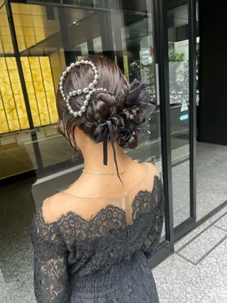 セミロング ヘアアレンジ ⭐️ アユミ⭐️のヘアスタイル