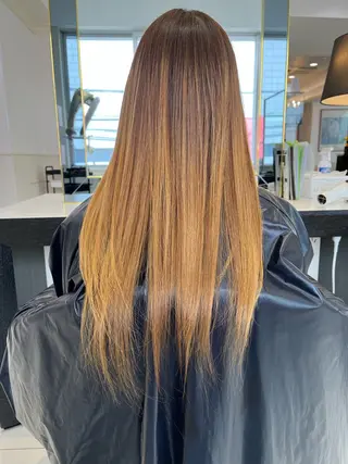 セミロング パーマ 小田切 栄司のヘアスタイル