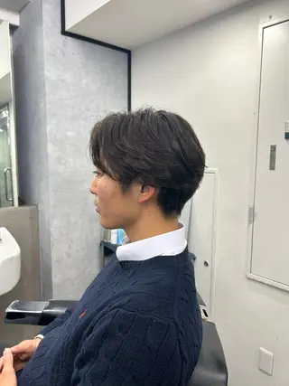 パーマ メンズ 経田 偉央のヘアスタイル