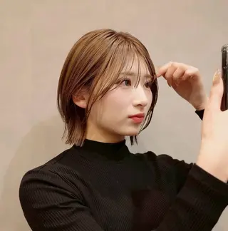 ショート 心美/色落ちまで 可愛い透明感カラーのヘアスタイル
