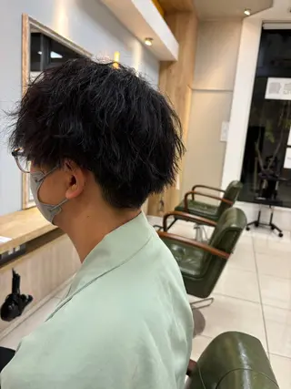 パーマ メンズ 温水 愛華のヘアスタイル