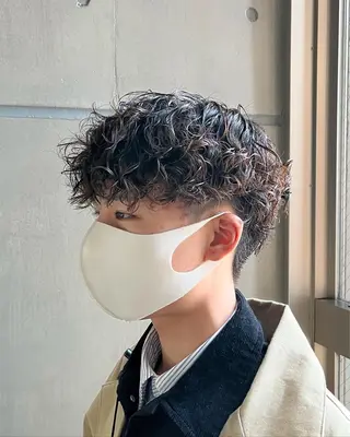 ミディアム パーマ メンズ 立川/メンズパーマ 厚進太郎のヘアスタイル
